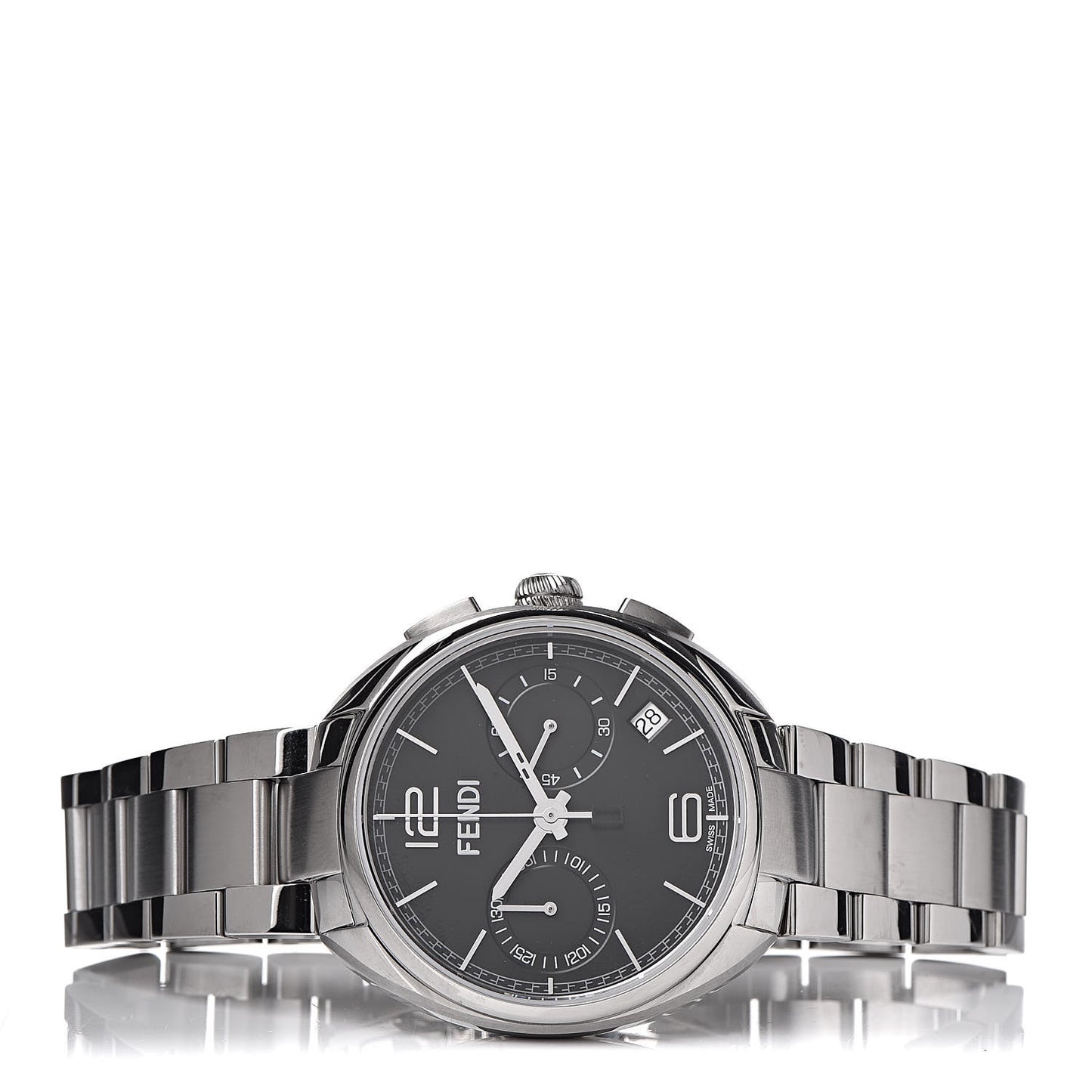 Stainless Steel 40mm Momento Chronograph Quartz Watch Black