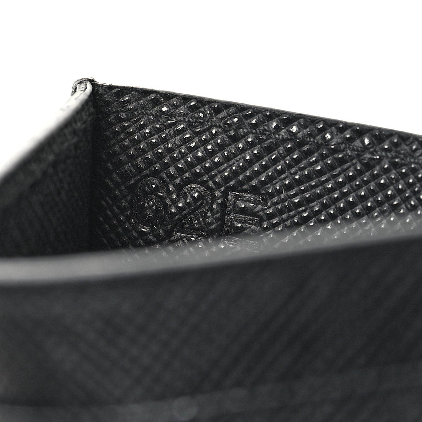 Saffiano Triangle Card Holder Black