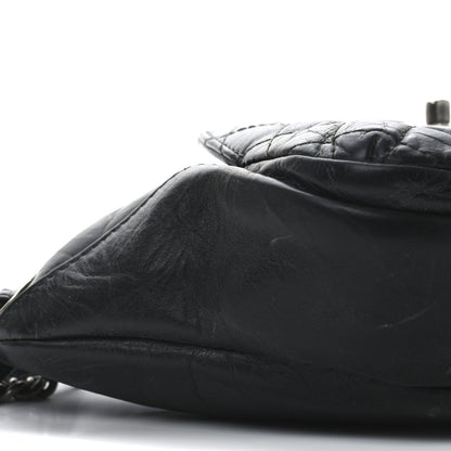 Chanel Crumpled Calfskin Quilted Casual Rock Waist Bag Fanny Pack Black 9 of 10