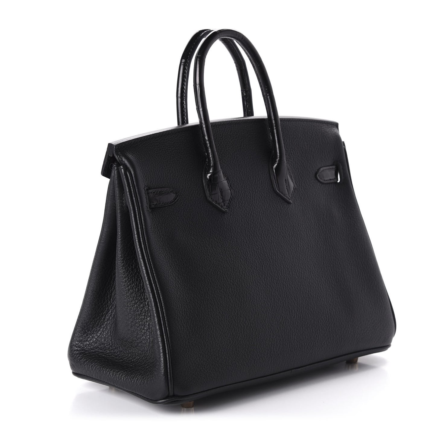 Taurillon Novillo Shiny Niloticus Crocodile Birkin Touch 25 Black