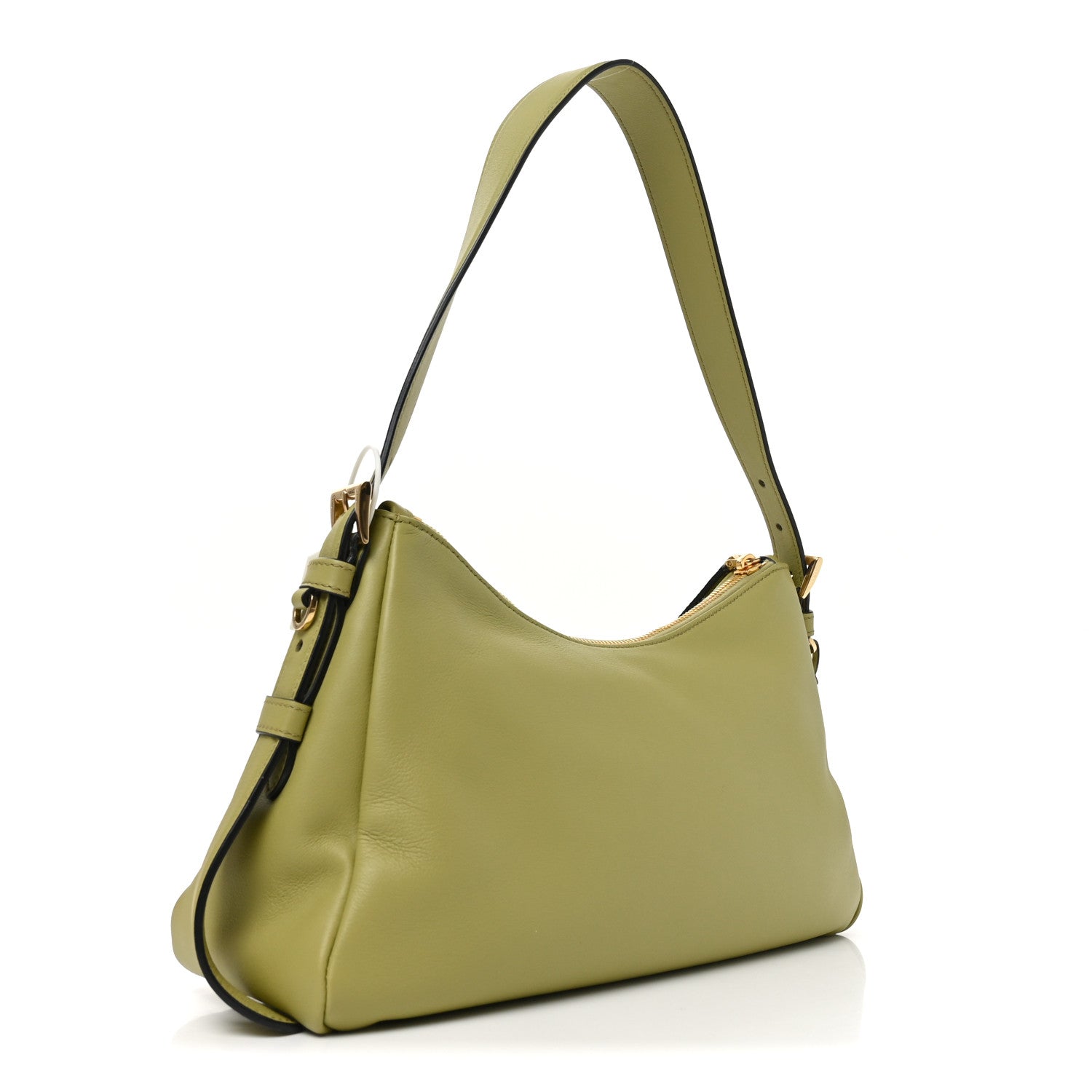 Prada Soft Calfskin Medium Aimee Shoulder Bag Pistachio 3 of 9