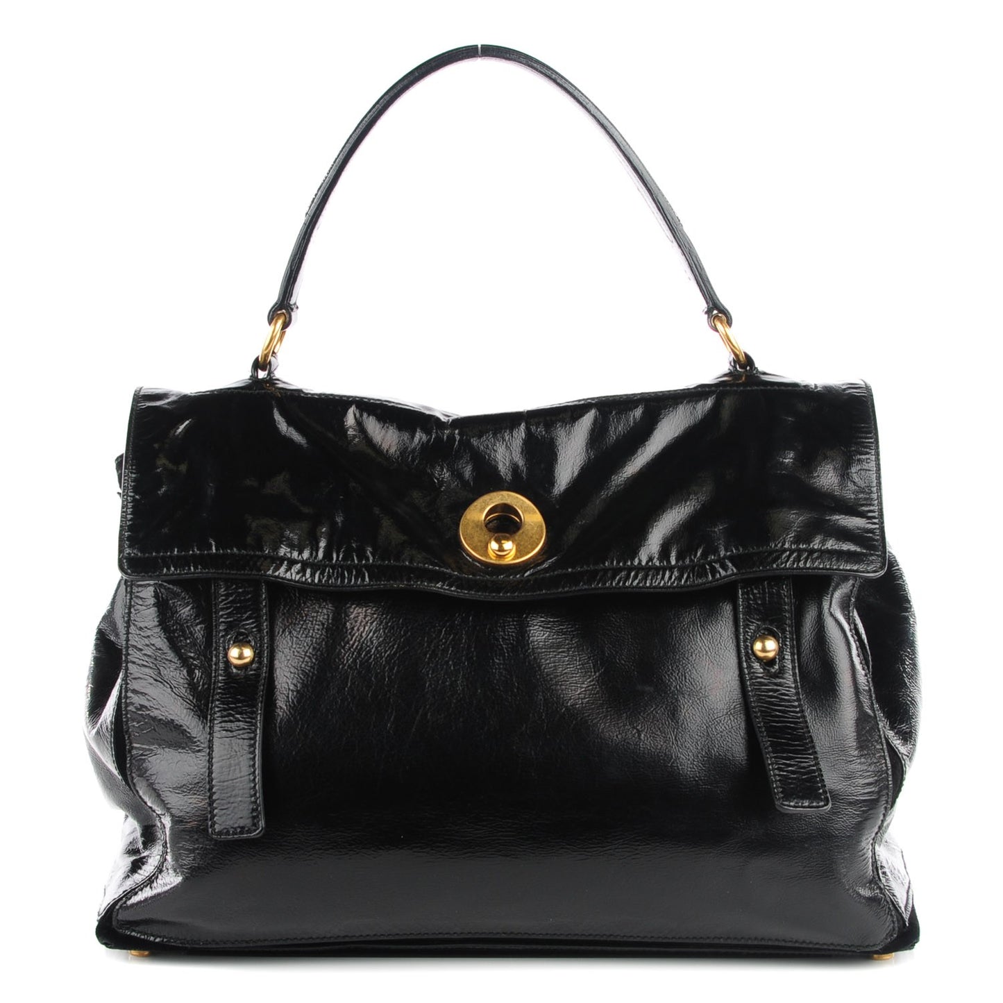Patent Large Muse Two Tote Black