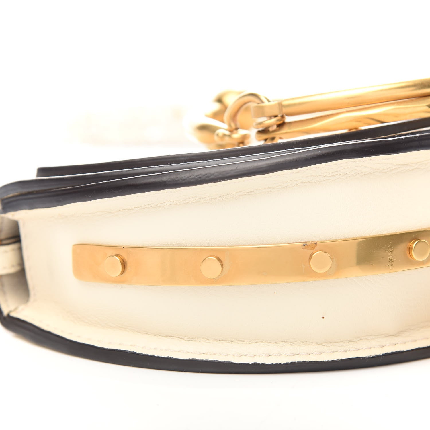 Chloe Calfskin Small Nile Bracelet Minaudiere Bag Off White 8 of 9