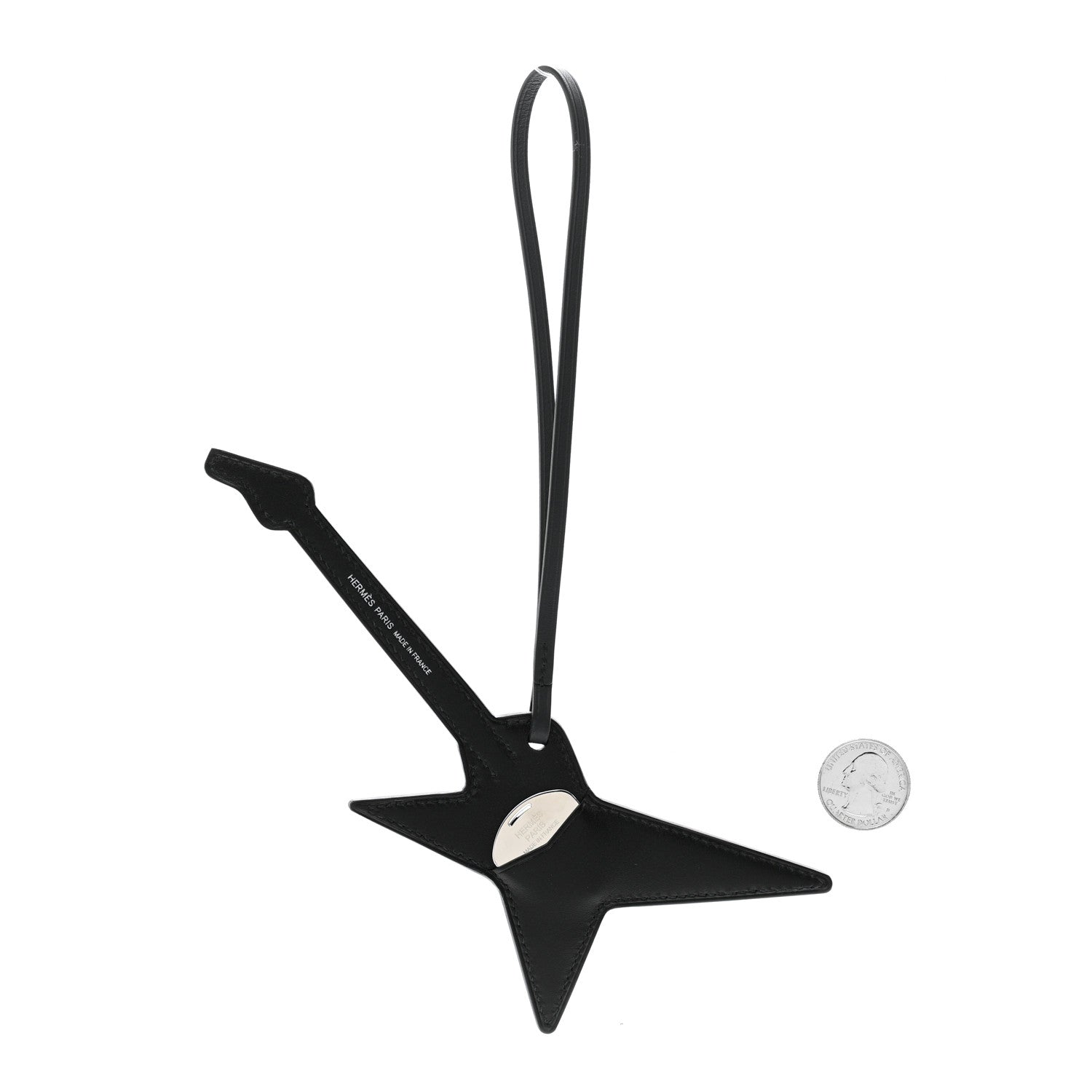 Hermes Tadelakt Swift Chamkila Rock Guitar Bag Charm Bleu Electrique Black 2 of 7
