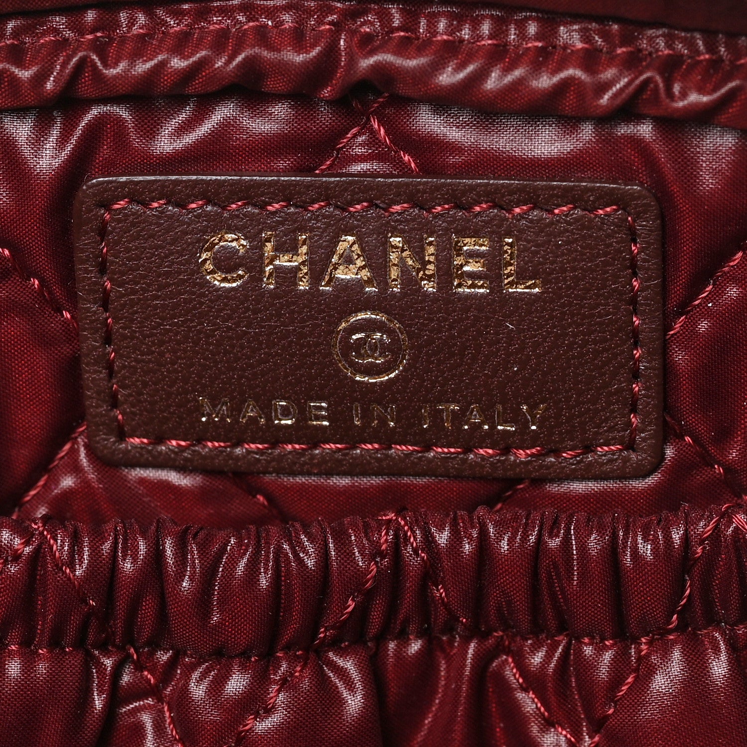 Chanel Lambskin Quilted Small Curvy Pouch Cosmetic Case Black 6 of 7