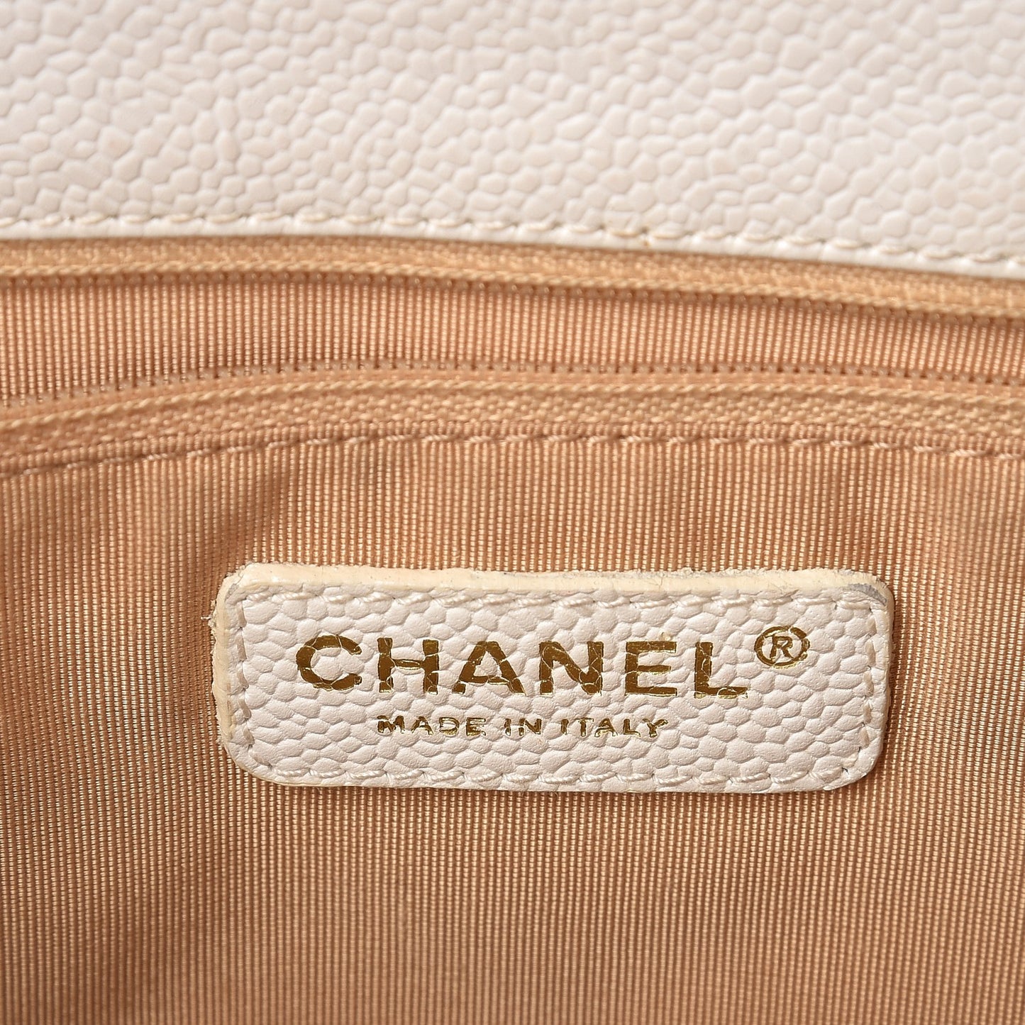Caviar Quilted Grand Shopping Tote GST White