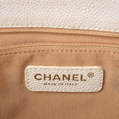 Chanel Caviar Quilted Grand Shopping Tote GST White 6 of 17