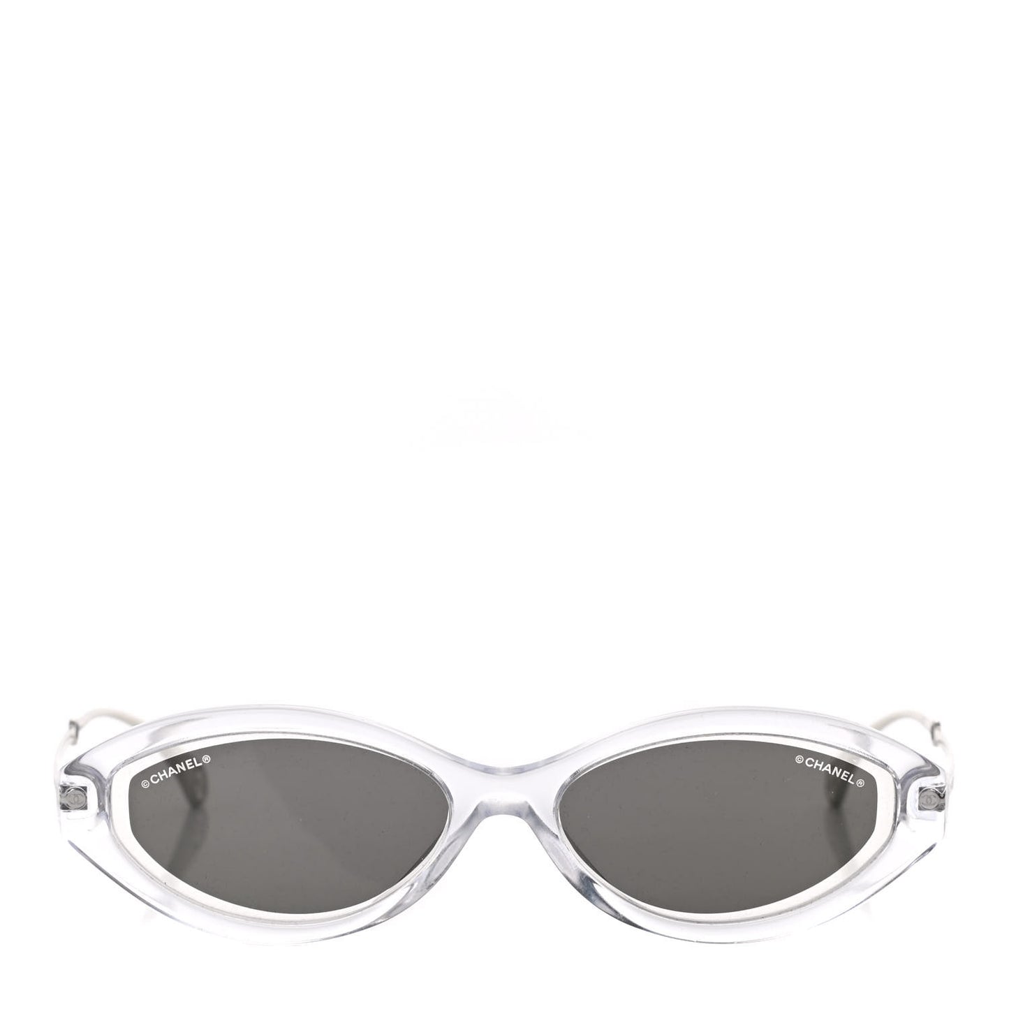 Oval Removable Pearl Chain Sunglasses 5424 Silver