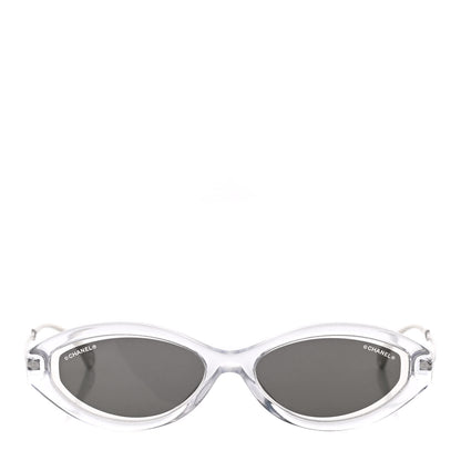 Chanel Oval Removable Pearl Chain Sunglasses 5424 Silver 2 of 9