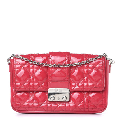 Christian Dior Patent Cannage New Lock Pouch Pink 1 of 14