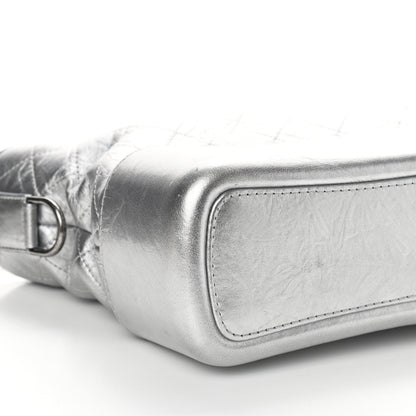 Chanel Metallic Lambskin Calfskin Quilted Medium Gabrielle Hobo Silver 7 of 8