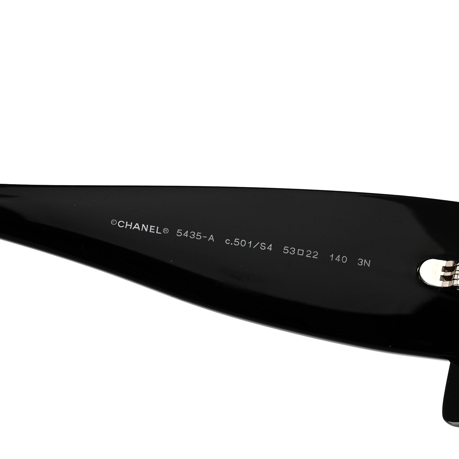 Chanel Acetate Rectangle Sunglasses 5435-A Black 5 of 7