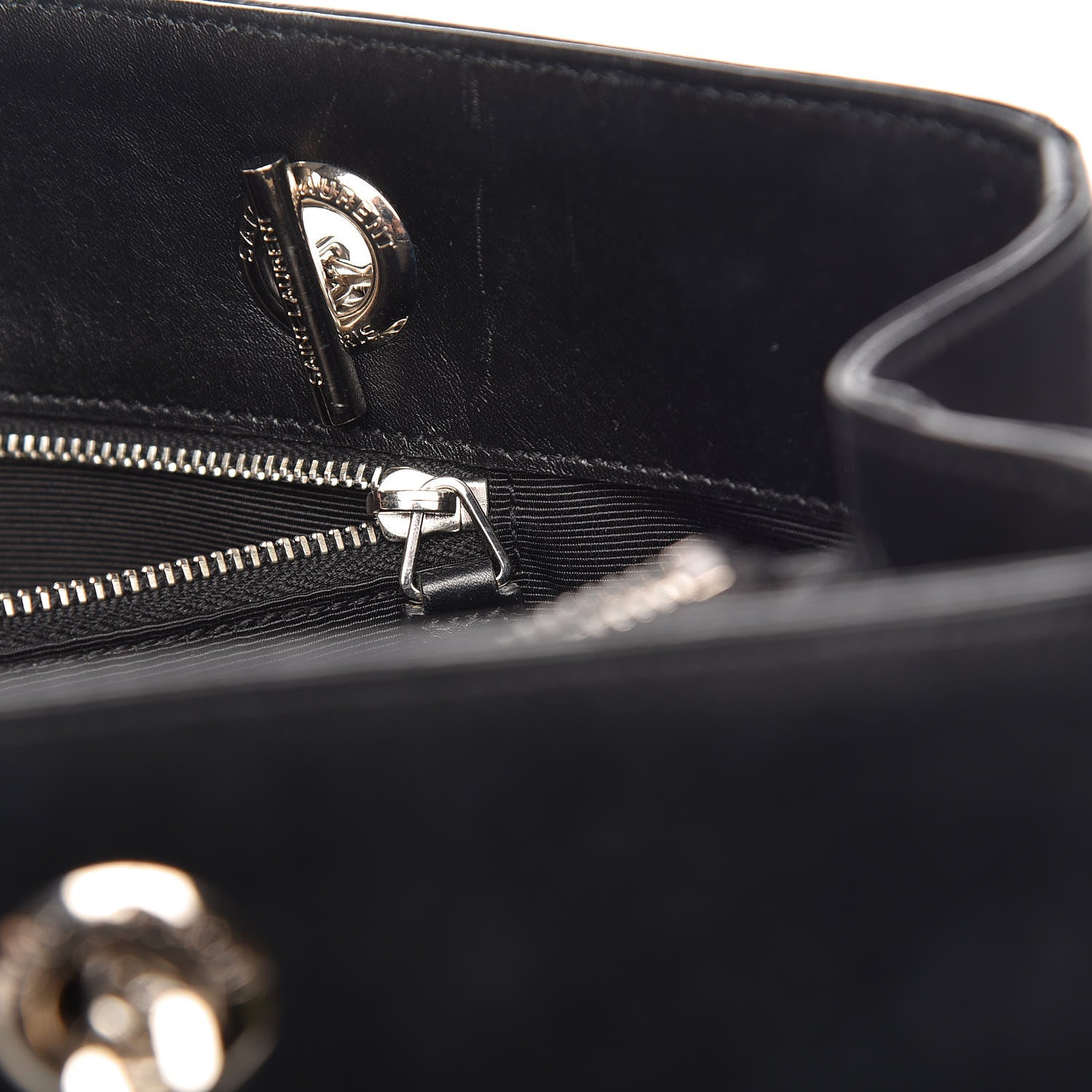 Saint Laurent Calfskin Classic Monogram Shopping Bag Black 9 of 20