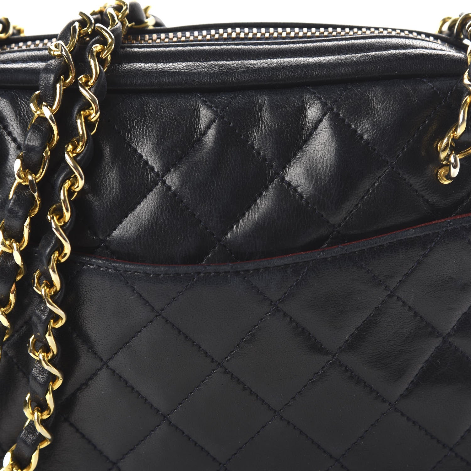 Chanel Lambskin Quilted Camera Case Black 11 of 12