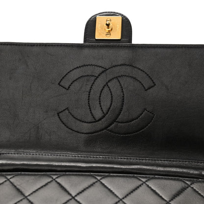 Chanel Lambskin Quilted Medium Single Flap Black 12 of 13