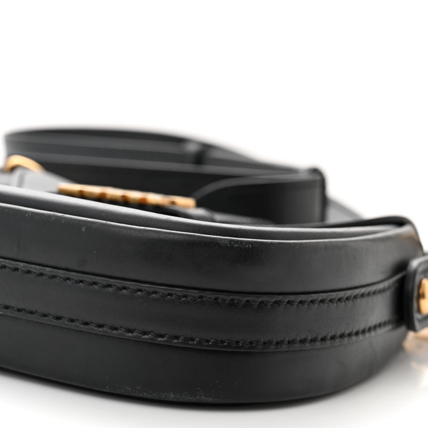 Christian Dior Calfskin D Fence Saddle Bag Black 10 of 15