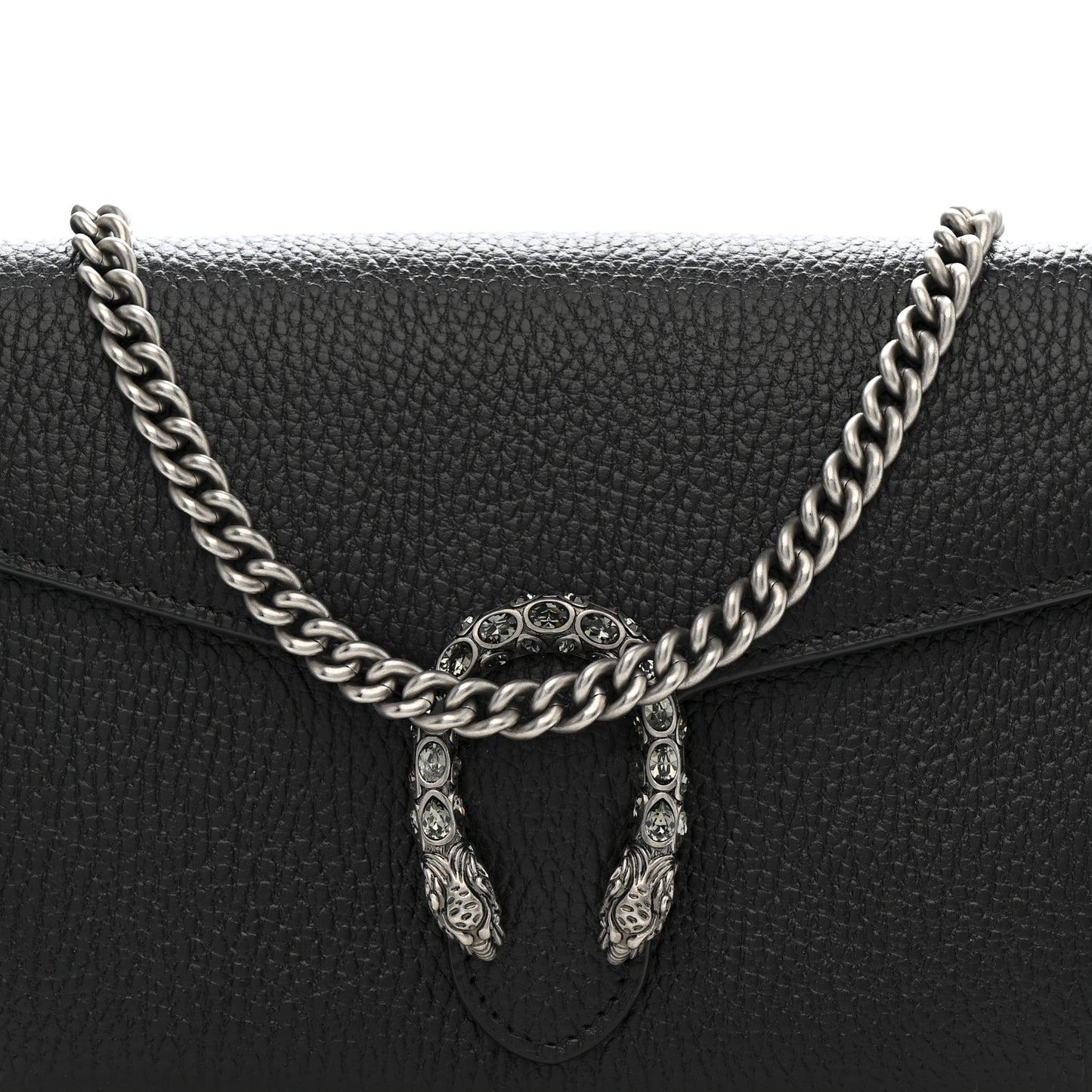 Calfskin Mini Dionysus Chain Wallet Black