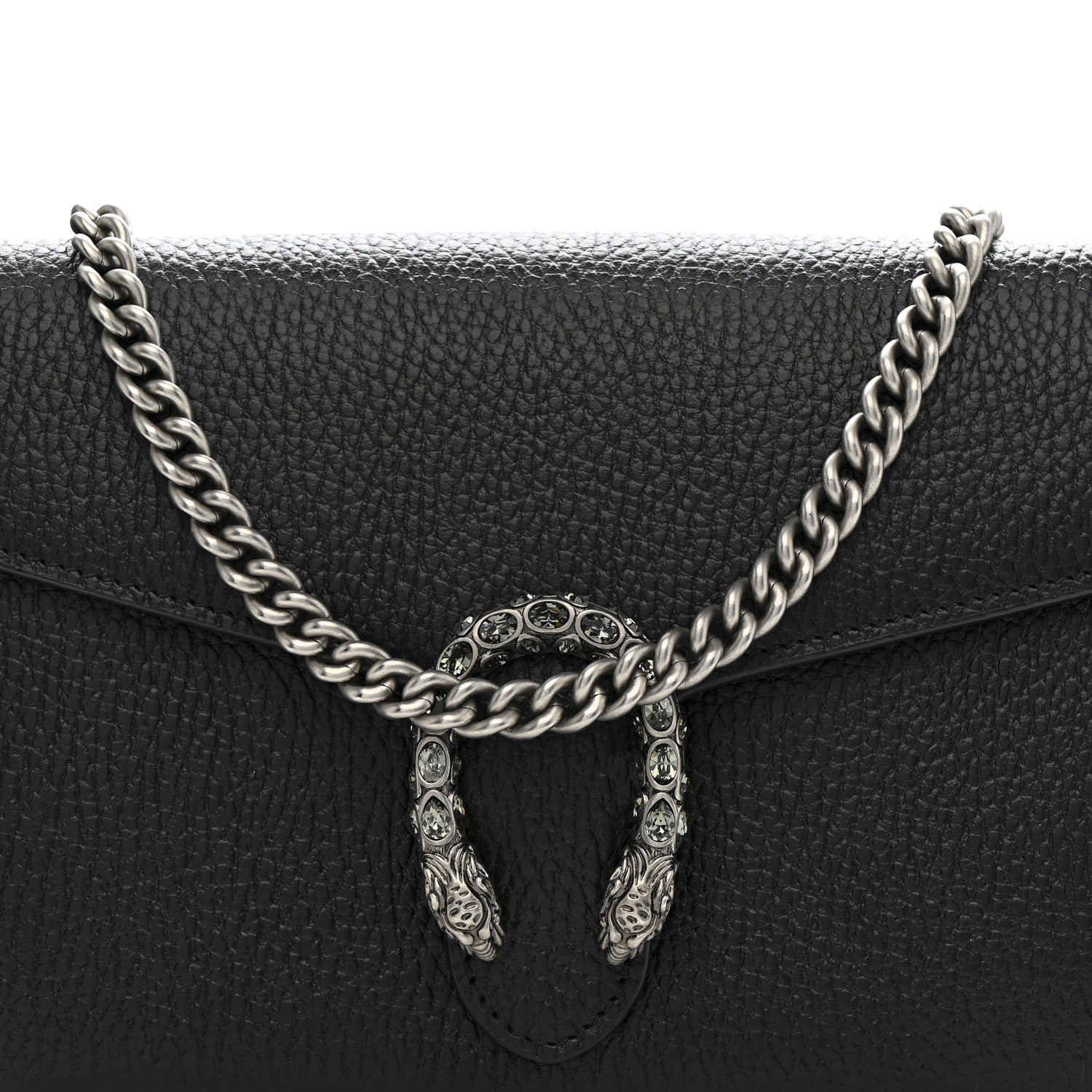 Gucci Calfskin Mini Dionysus Chain Wallet Black 8 of 13