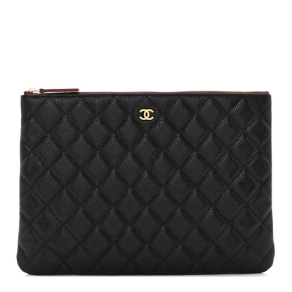 Chanel Caviar Quilted Medium Cosmetic Case Black 1 of 8