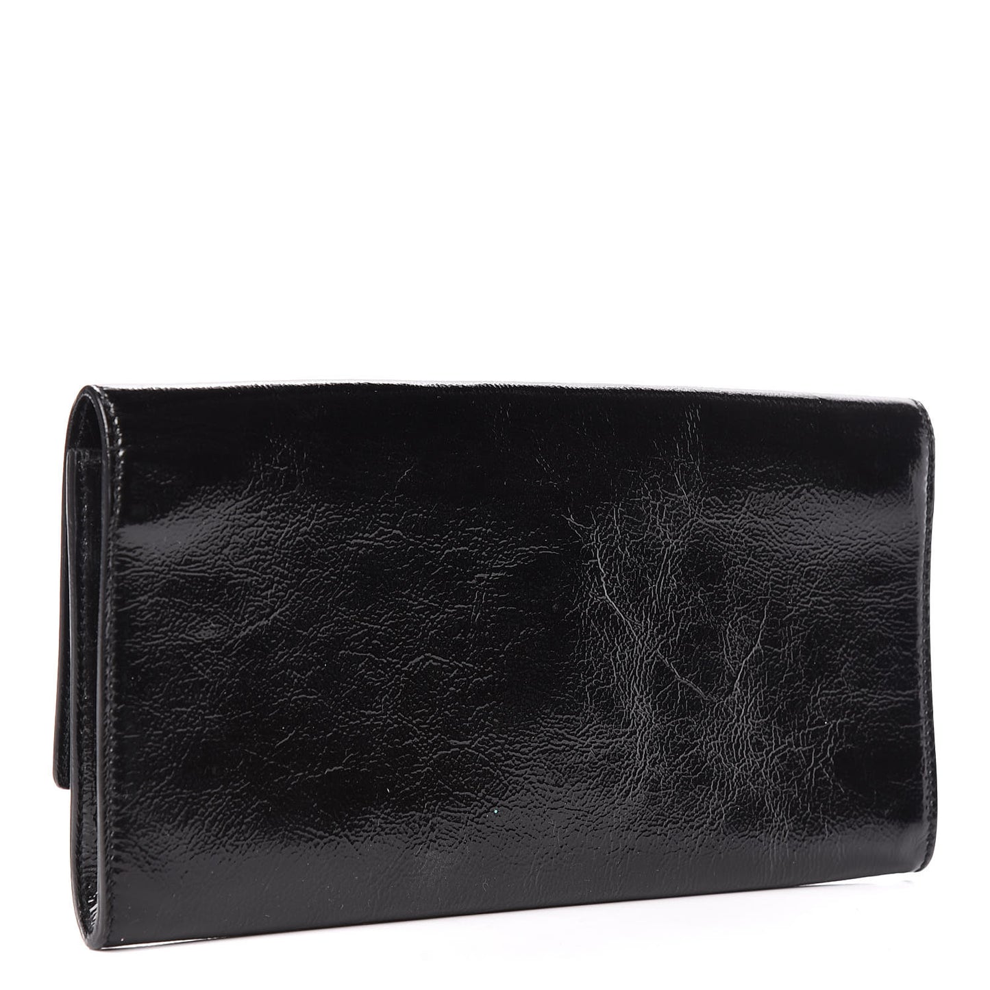 Textured Patent Monogram Small Belle De Jour Clutch Black