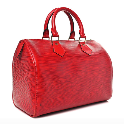 Louis Vuitton Epi Speedy 25 Rouge 3 of 12