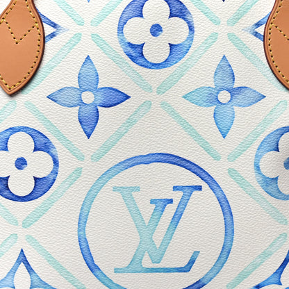 Louis Vuitton Monogram Tiles By The Pool 2.0 Neverfull MM Lagoon Blue 8 of 12
