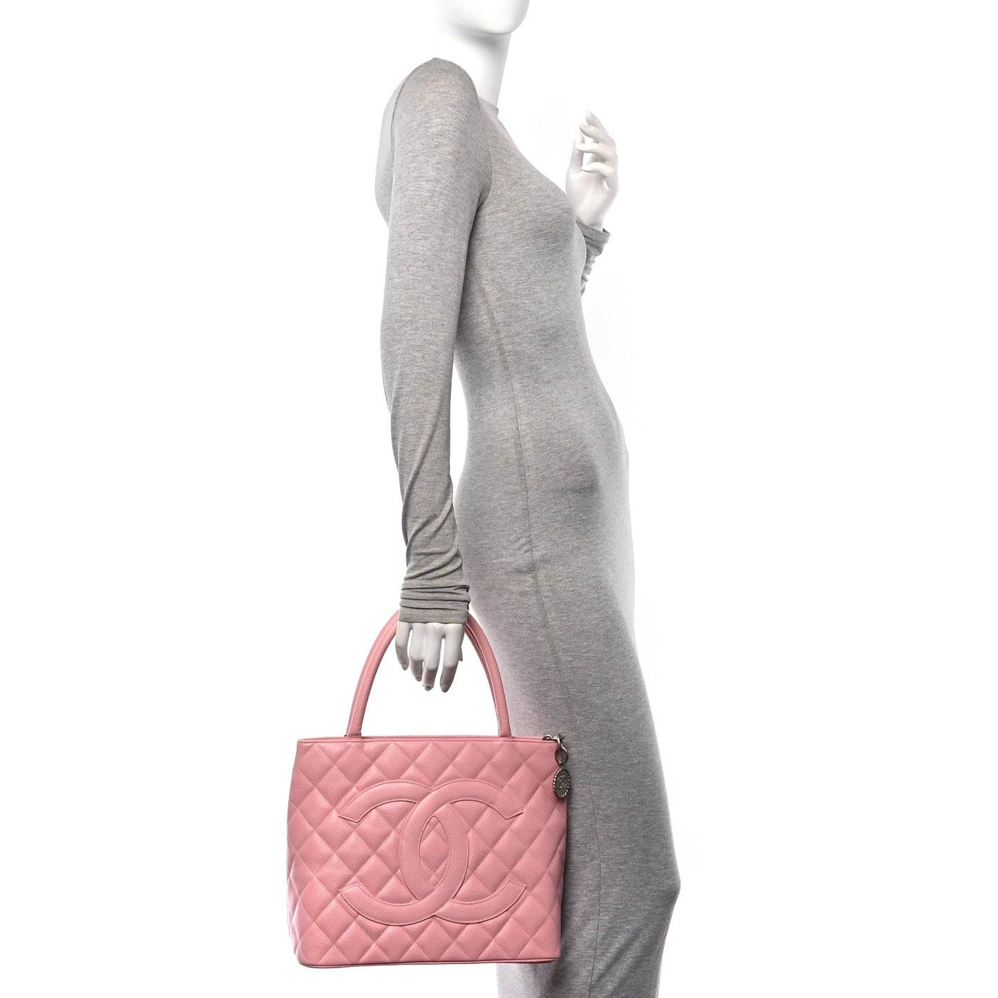 Caviar Medallion CC Tote Light Pink