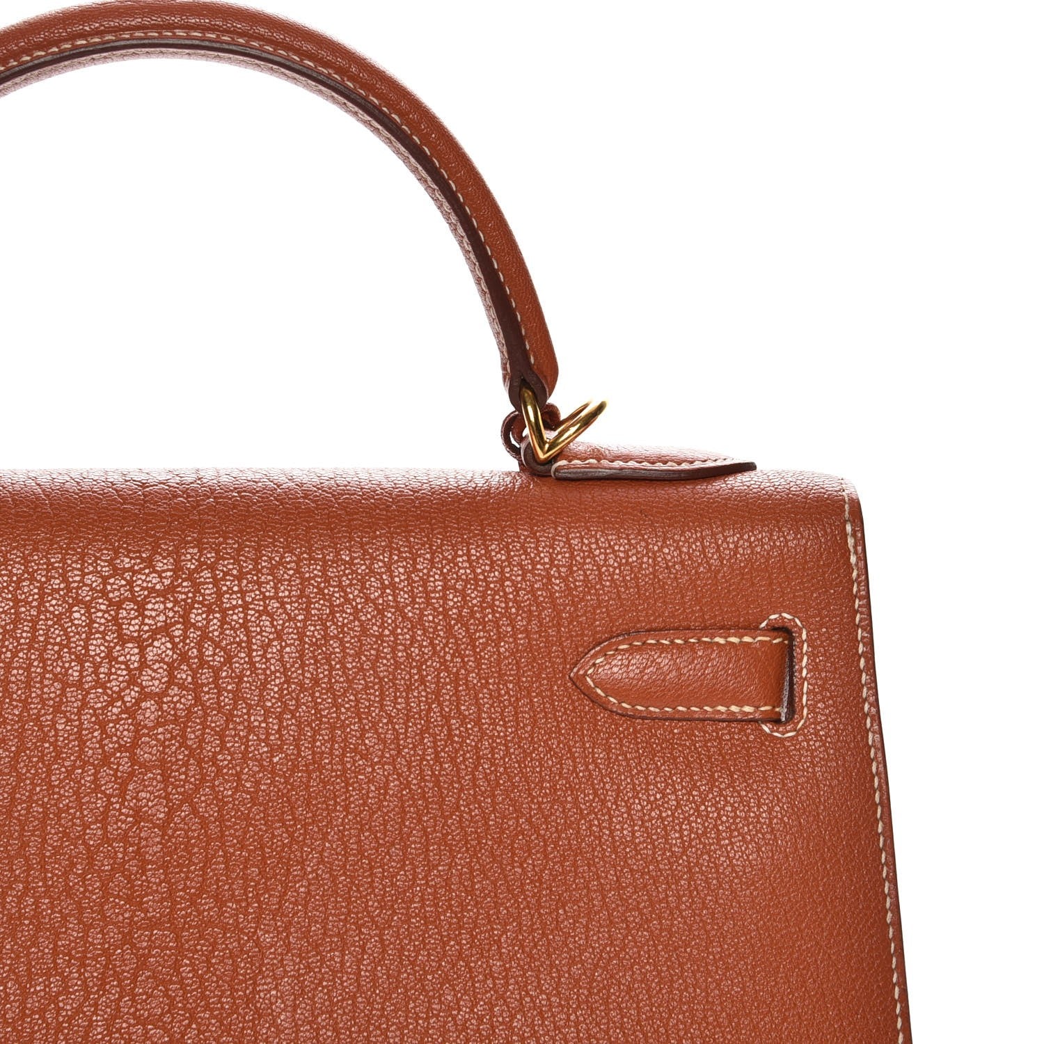 Hermes Chevre De Coromandel Kelly Sellier 32 Brique 24 of 31