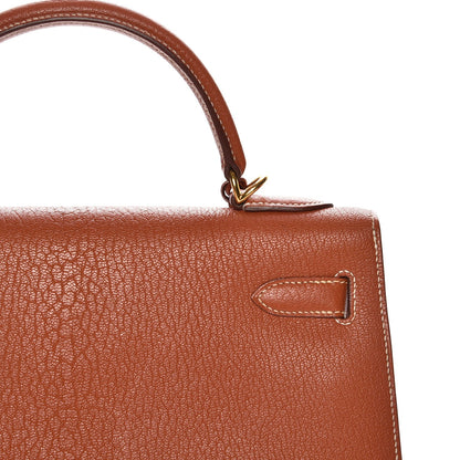 Hermes Chevre De Coromandel Kelly Sellier 32 Brique 24 of 31