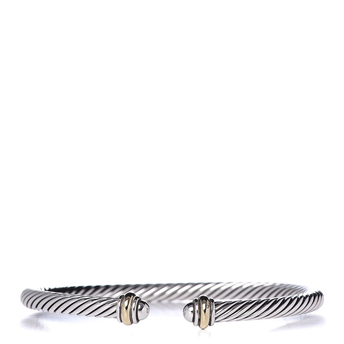 Sterling Silver 18K Yellow Gold 4mm Cable Classics Bracelet