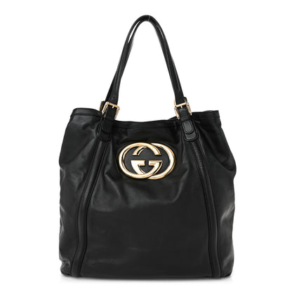 Gucci Calfskin Large Britt Shoulder Bag Black 1 of 11