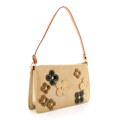 Louis Vuitton Vernis Lexington Fleurs Pochette Beige 3 of 13