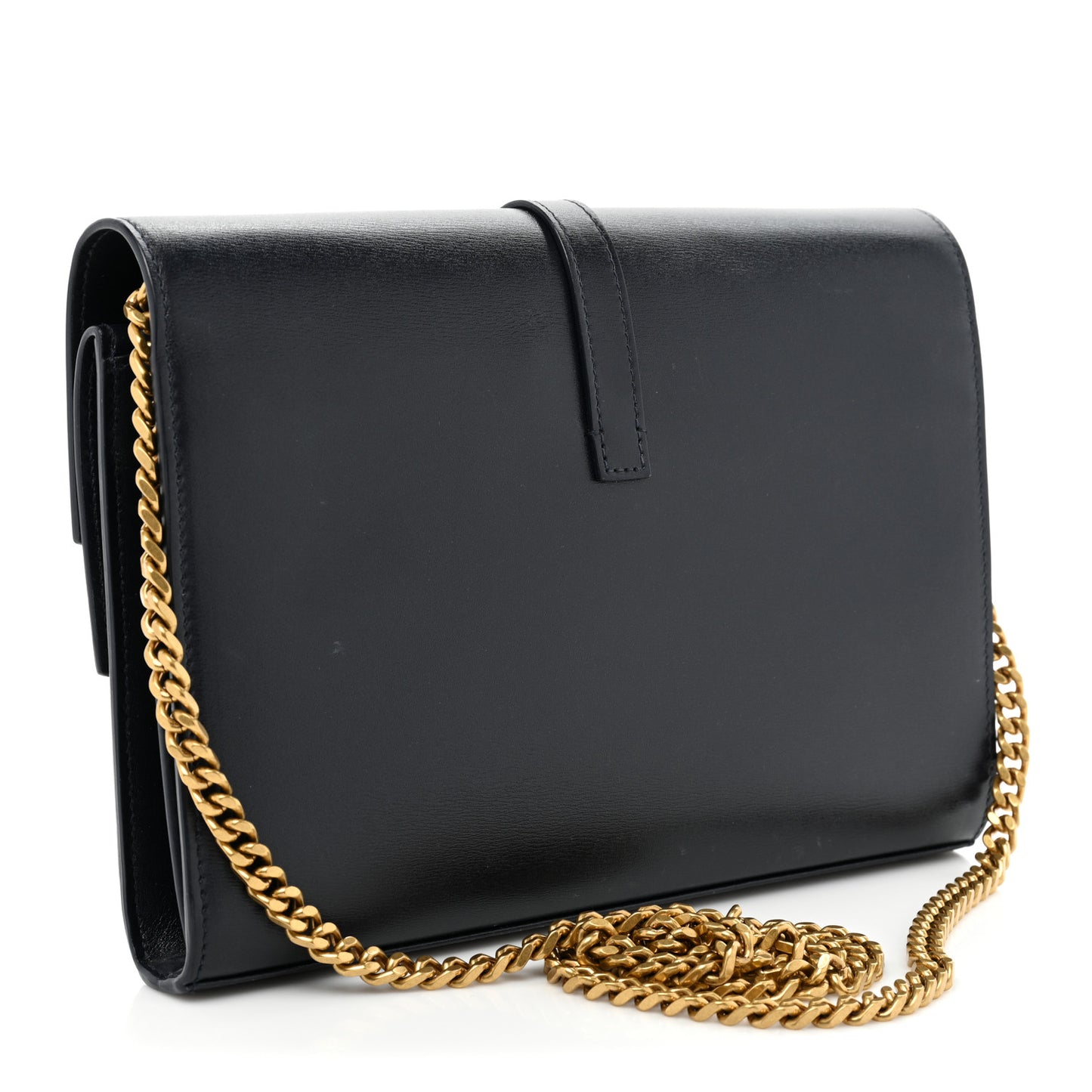 Smooth Calfskin Monogram Sulpice Chain Wallet Navy