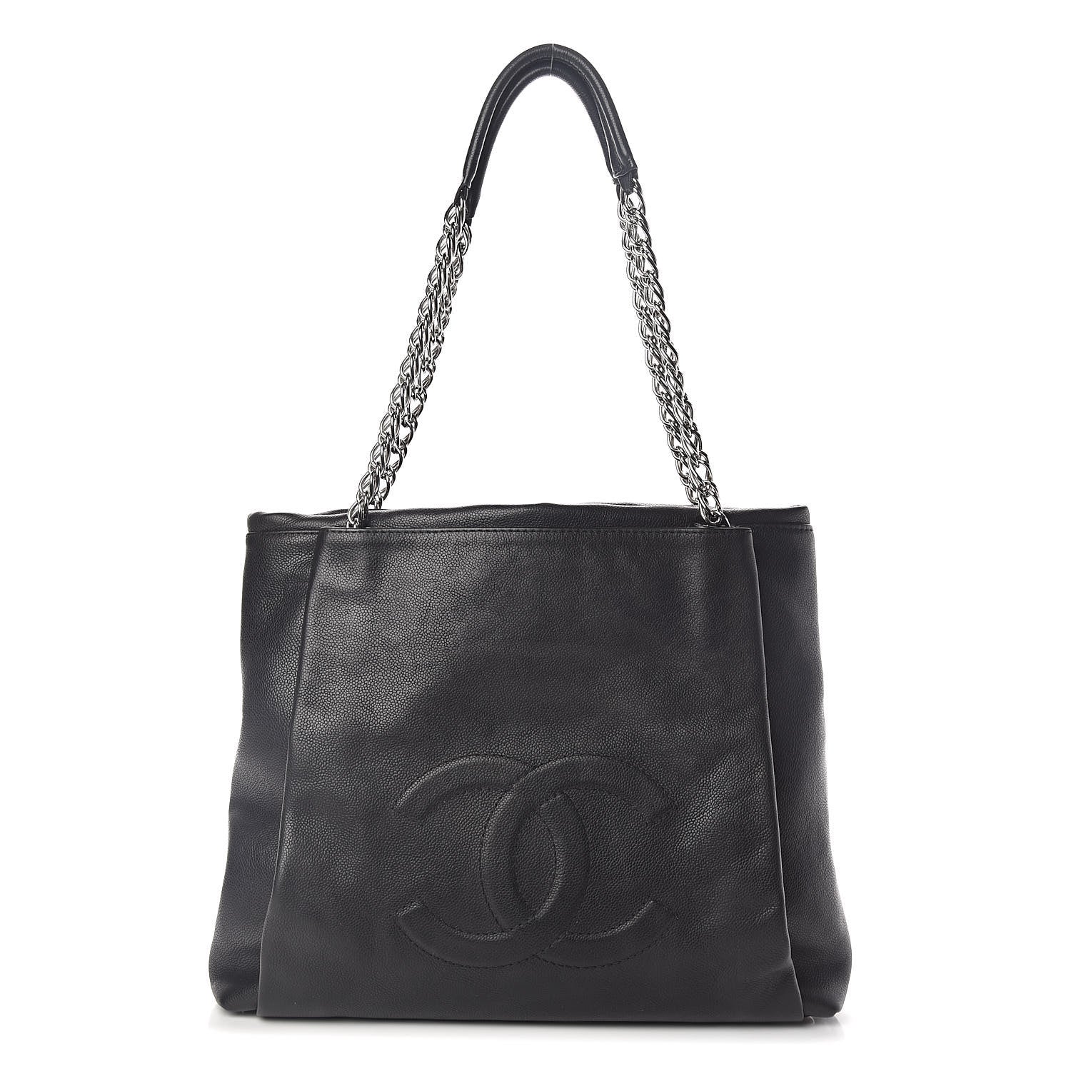 Chanel Caviar Large CC Tuck Tote Black 1 of 10