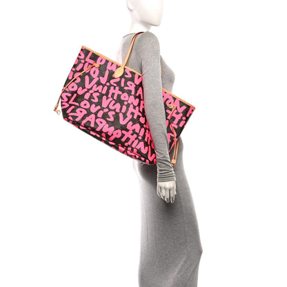Louis Vuitton Monogram Graffiti Neverfull GM Fuchsia 2 of 10