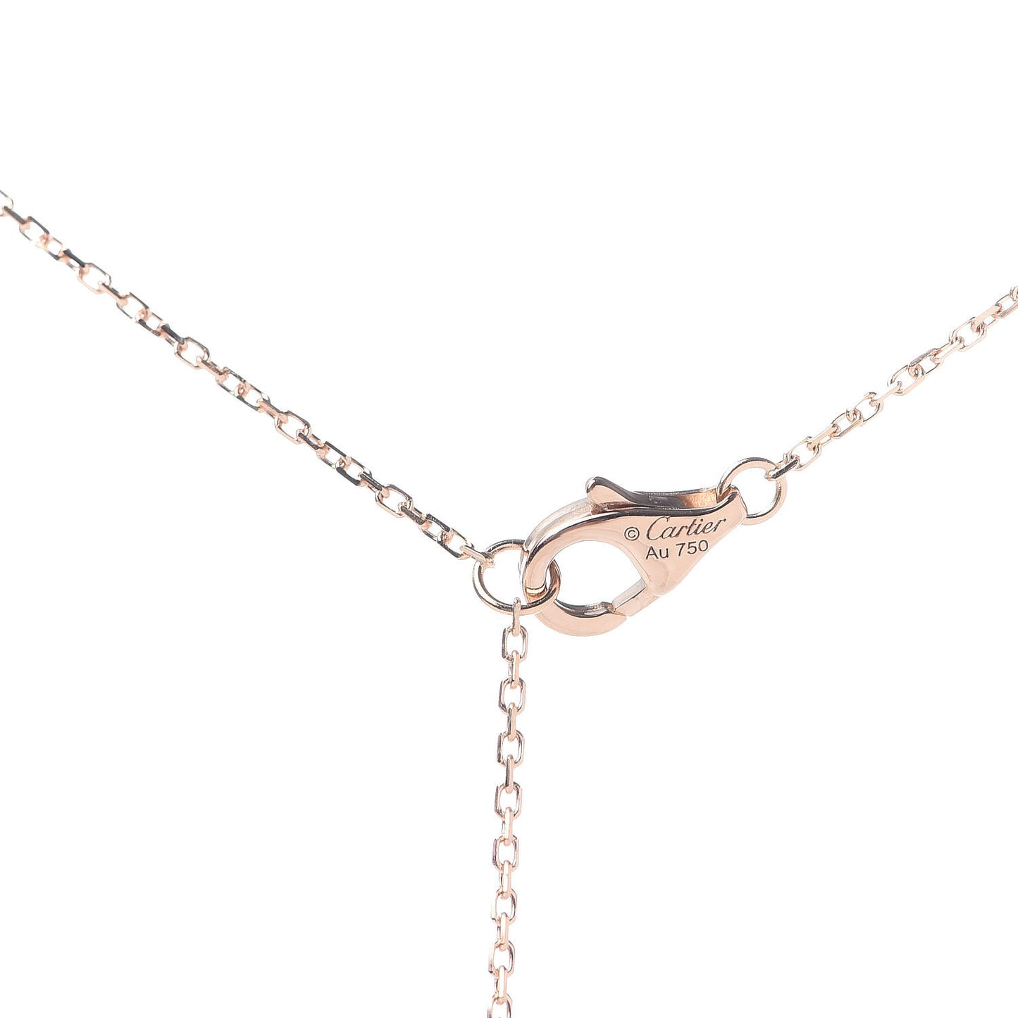 18K Pink Gold Diamond .23ct C De Pendant Necklace