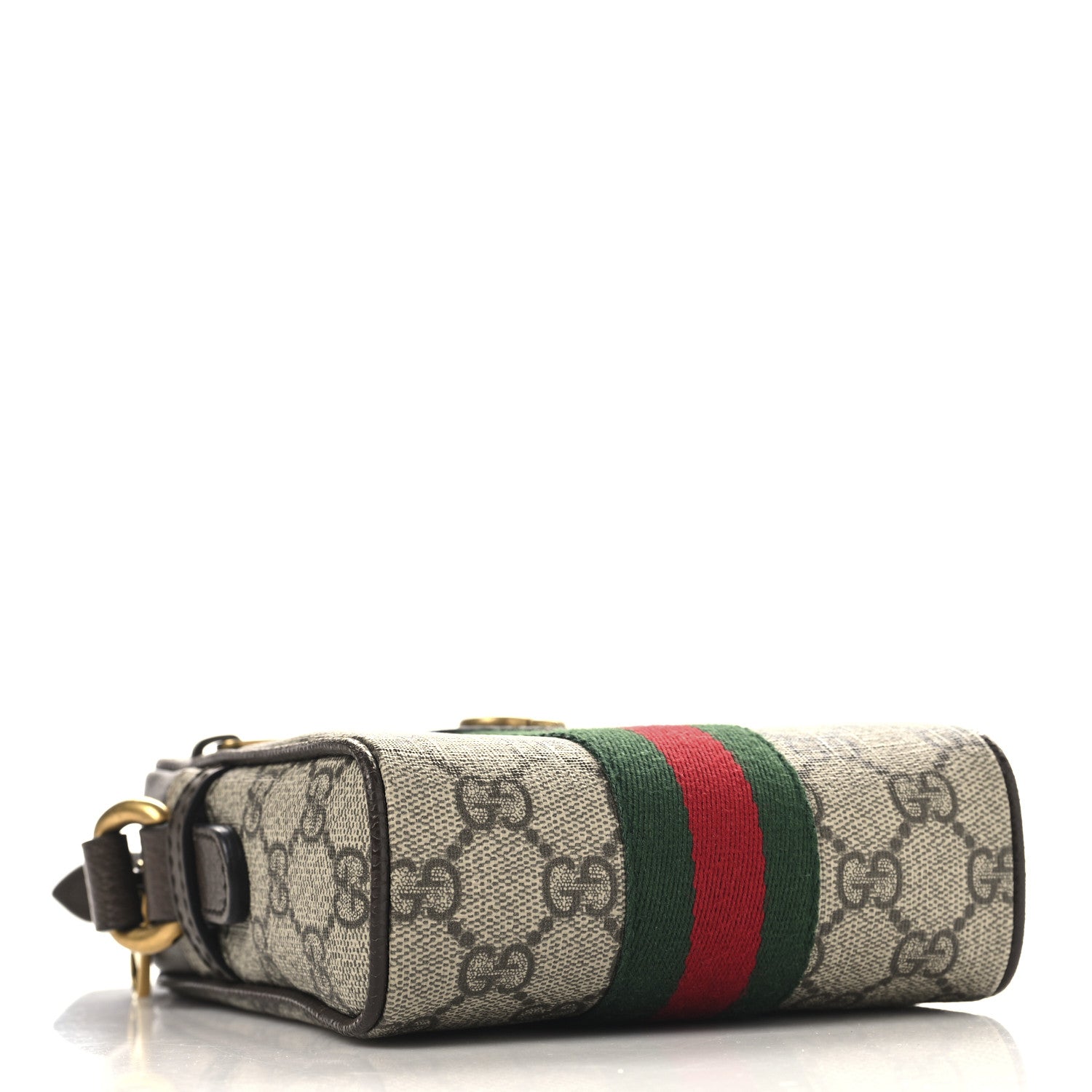 Gucci GG Supreme Monogram Web Mini Ophidia Messenger Brown 4 of 11