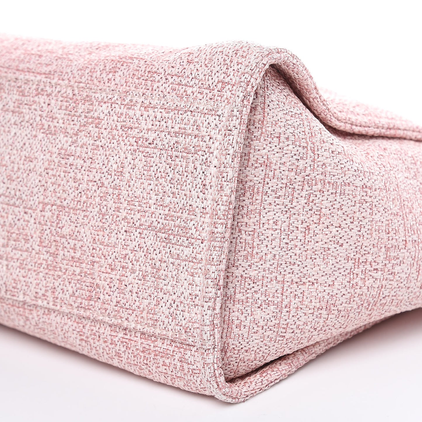 Straw Lurex Large Deauville Tote Pink
