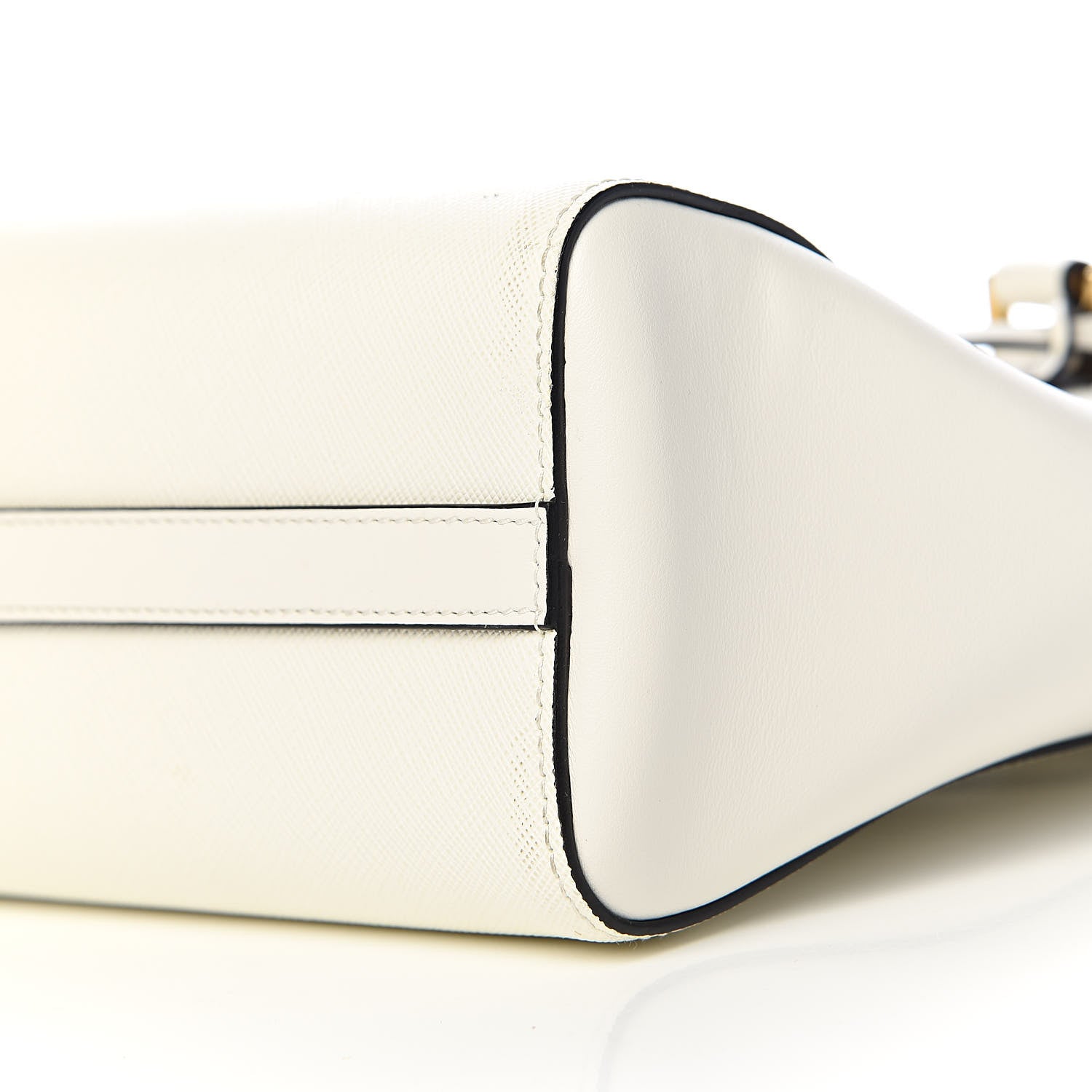 Prada Saffiano Soft Calfskin Zippered Tote White 9 of 11