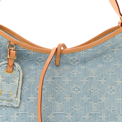 Louis Vuitton Monogram Denim CarryAll PM Sky Blue 9 of 11