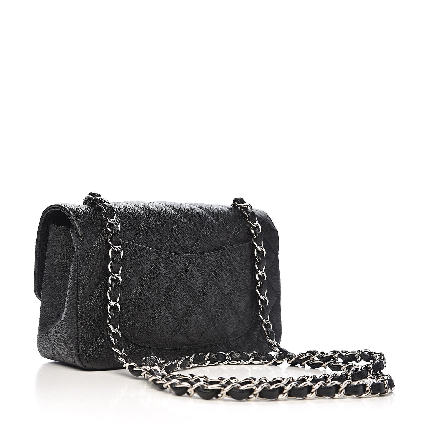 Caviar Quilted Mini Rectangular Flap Black