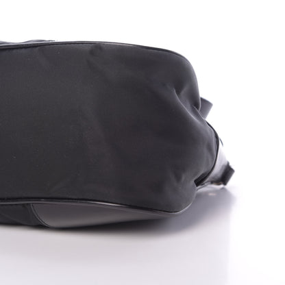 Prada Tessuto Nylon Soft Calfskin Shoulder Bag Black 9 of 14