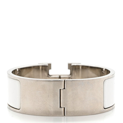 Hermes Enamel Wide Clic Clac H Bracelet PM White 3 of 5