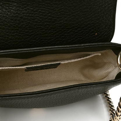 Gucci Pebbled Calfskin Small Soho Flap Crossbody Black 4 of 5