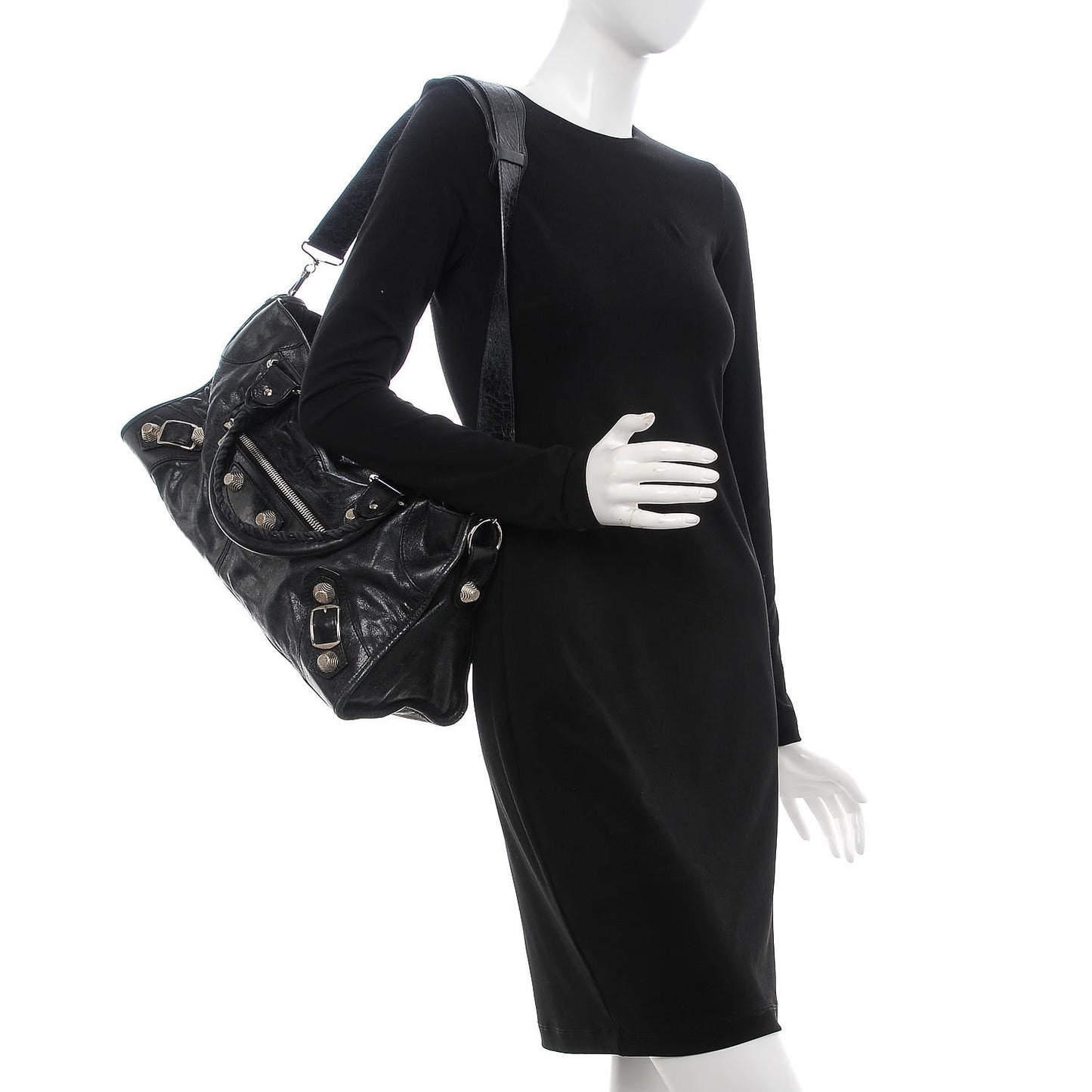 Agneau Giant 21 Silver Hardware Part Time Black