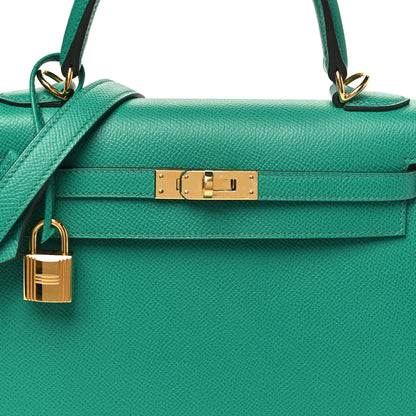 Hermes Epsom Kelly Sellier 25 Vert Jade 8 of 11