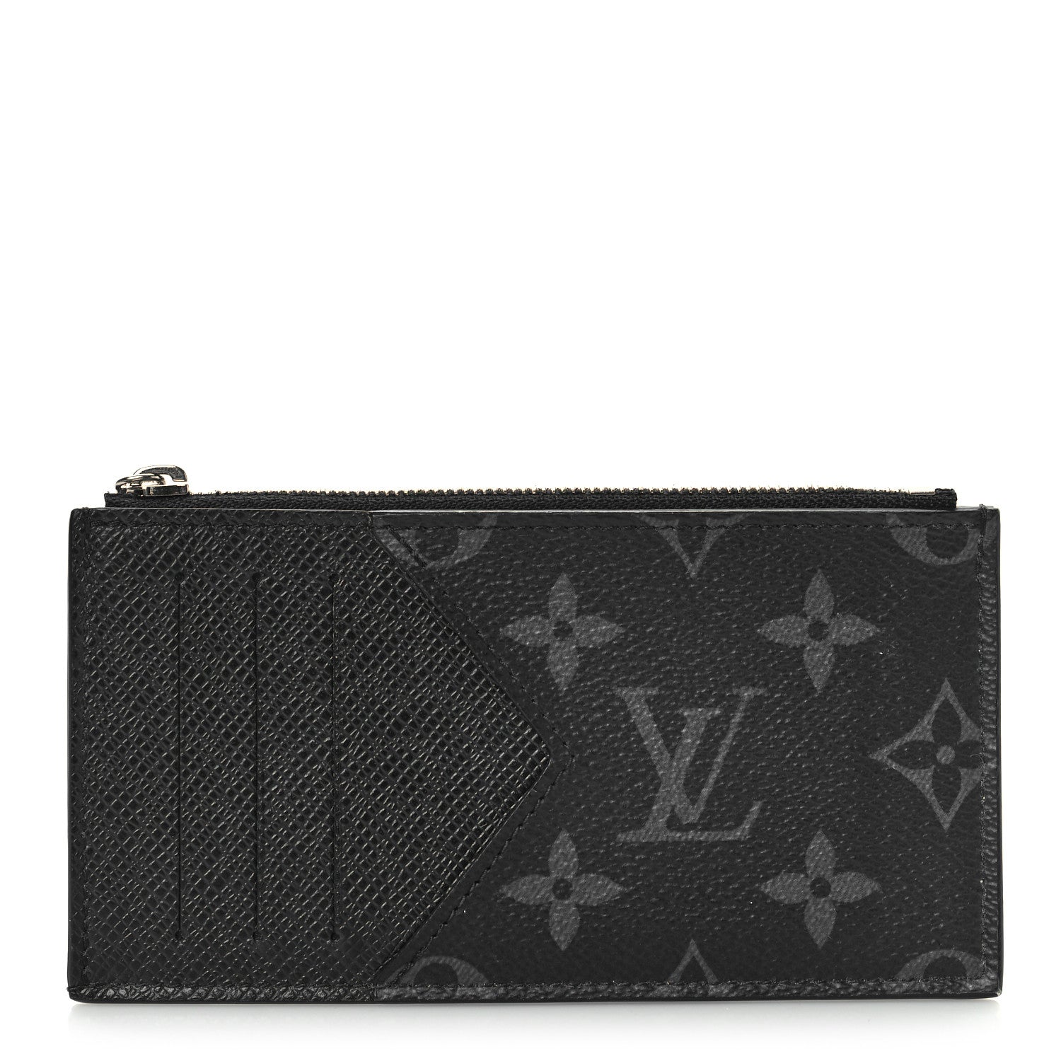 Louis Vuitton Monogram Eclipse Taiga Coin Card Holder 1 of 8