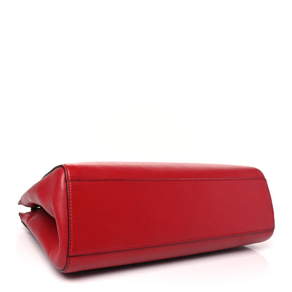 Gucci Nappa Bamboo Medium Nymphaea Top Handle Bag Hibiscus Red 4 of 10