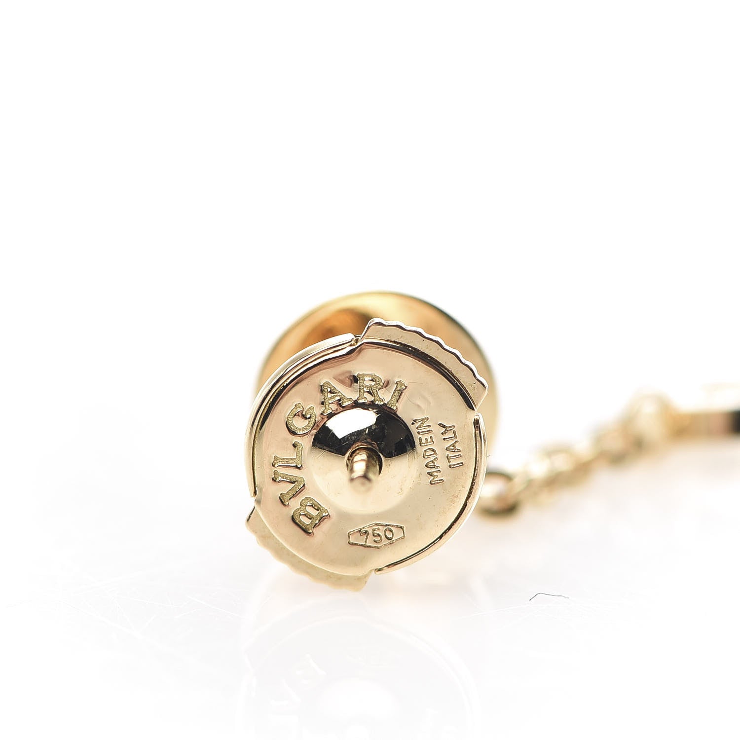 Bulgari 18K Yellow Gold B.Zero1 Drop Earrings 4 of 6