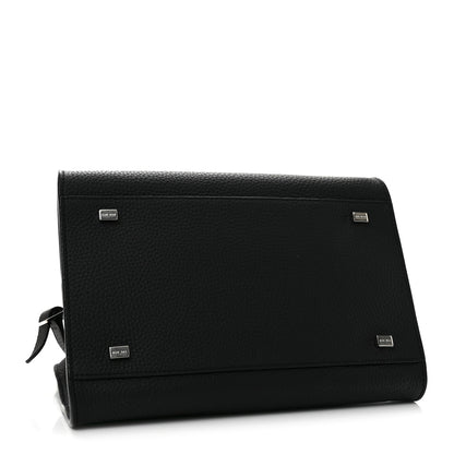 The Row Grained Calfskin Soft Margaux 10 Bag Black 4 of 10